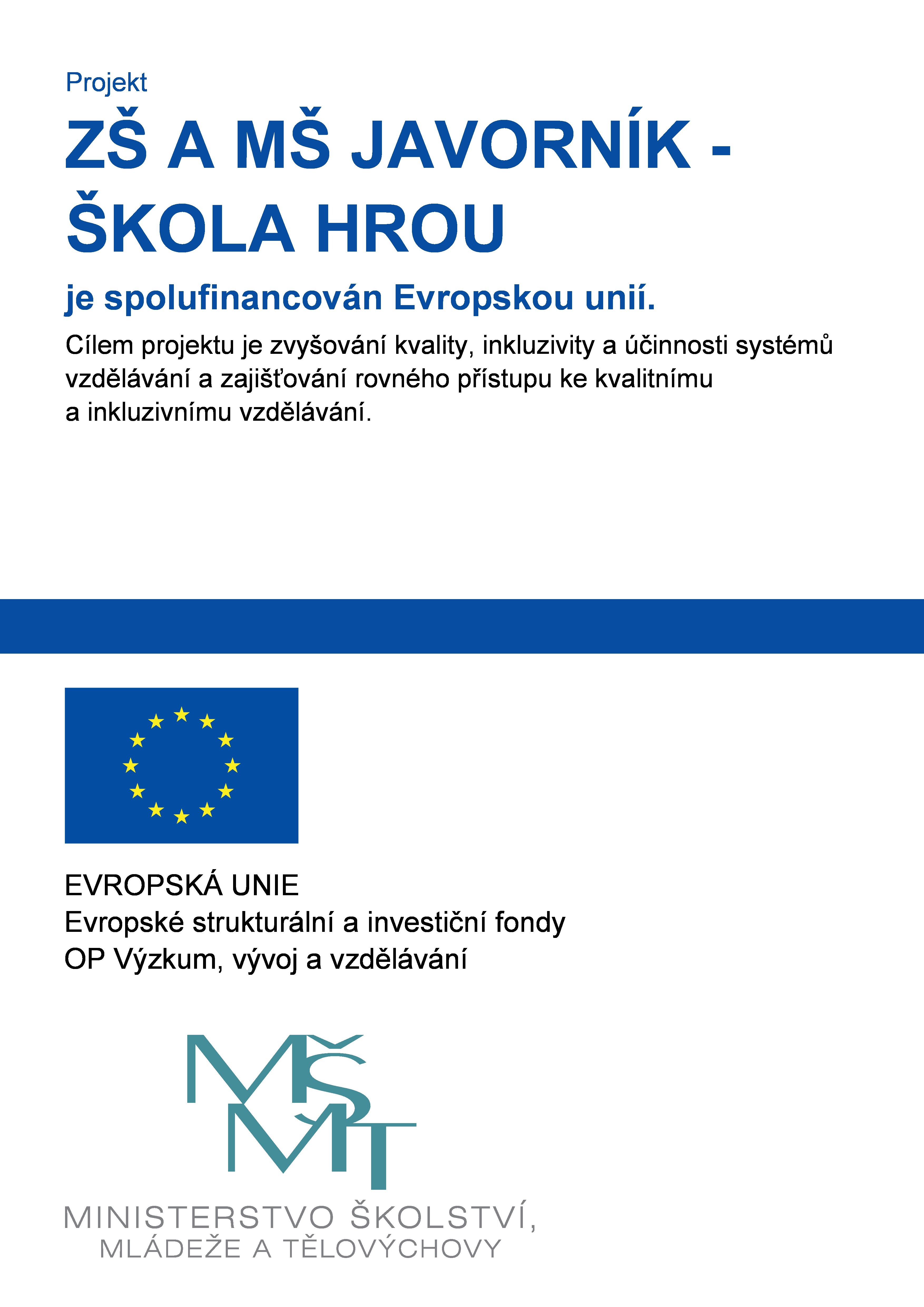 ZŠ a MŠ Javorník - škola hrou