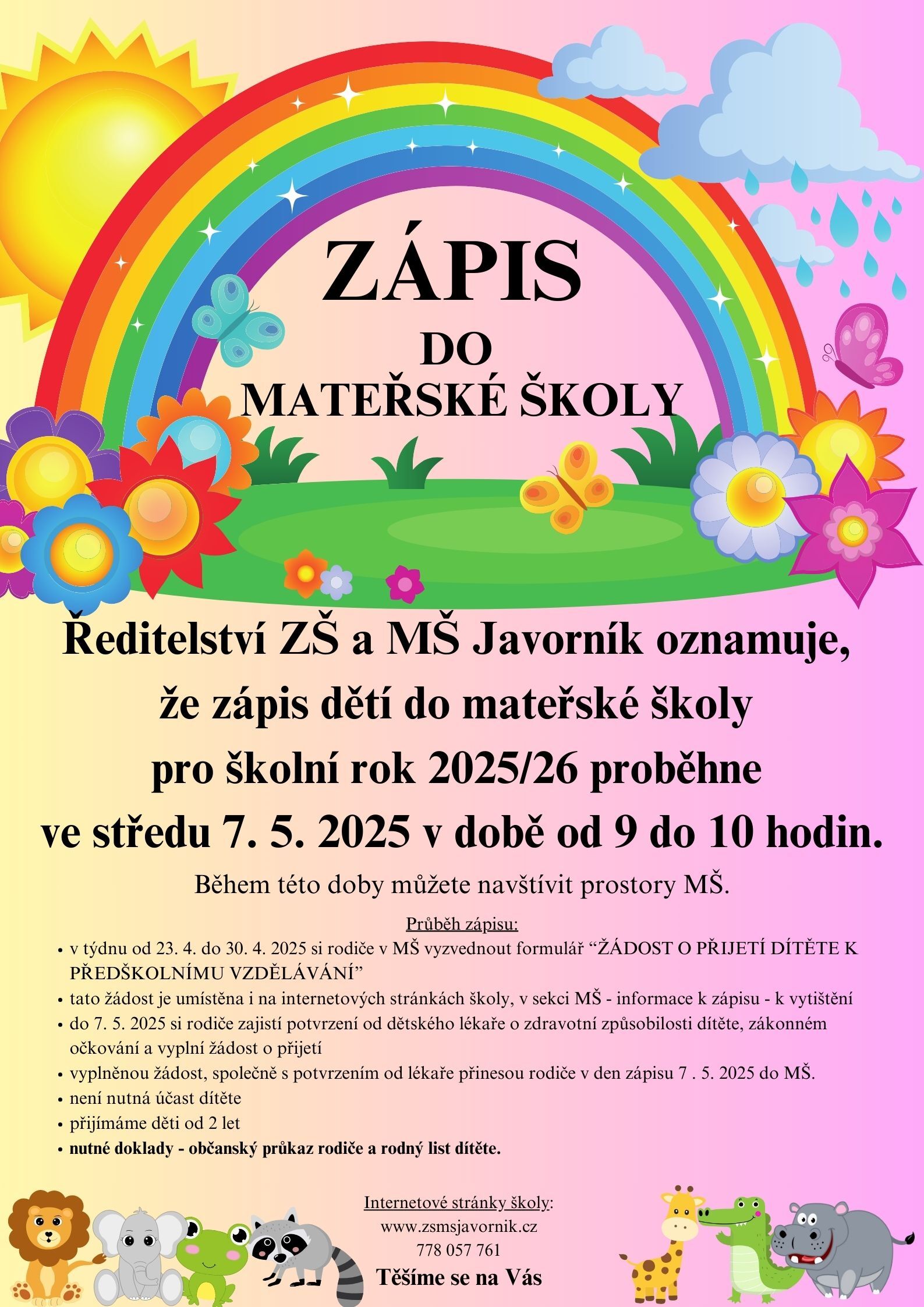 Zápis do MŠ pro šk.rok 2025/26